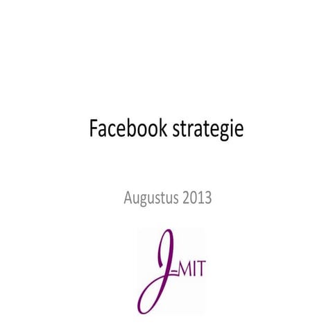 Facebook strategie