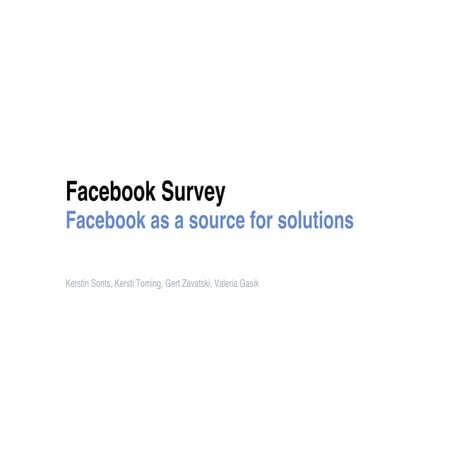 Facebook survey – What questions people ask on walls?