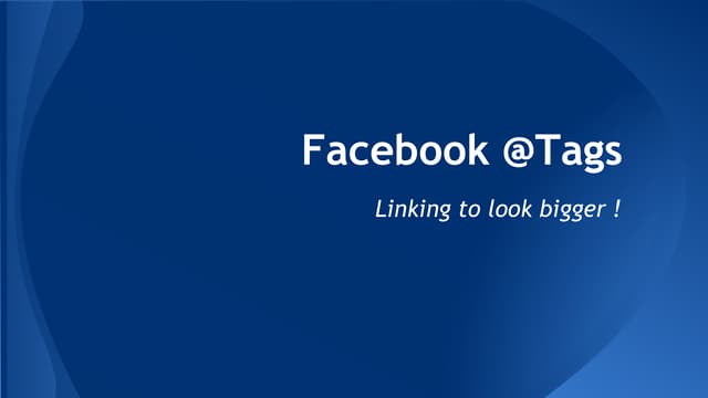 Facebook @Tags
