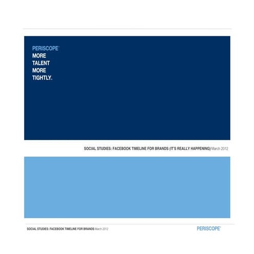 Social Studies: Facebook Timeline for Brands