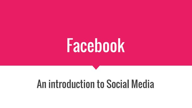Facebook tutorial