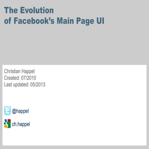 Facebook UI Evolution