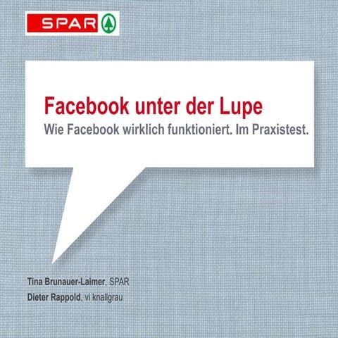 Facebook unter der Lupe - EHI Kongress 2013