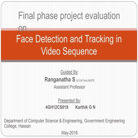 Face detection and tracking in a video sequence