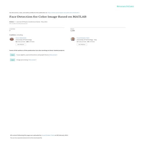 FaceDetectionforColorImageBasedonMATLAB.pdf