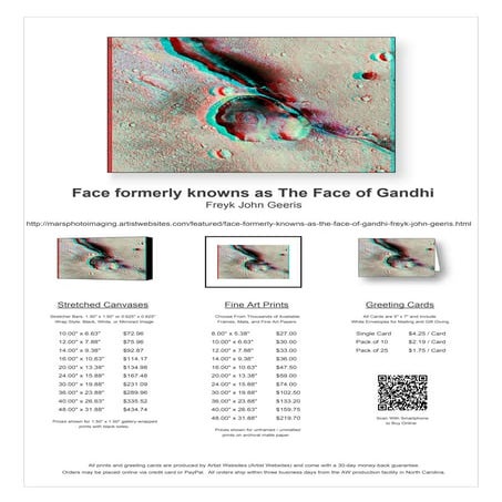 Face Formerly Known as The Face of Gandhi - Mars