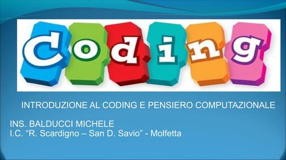 Introduzione al coding | PPT