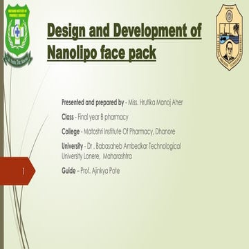 face pack formulation and evaluation.pptx