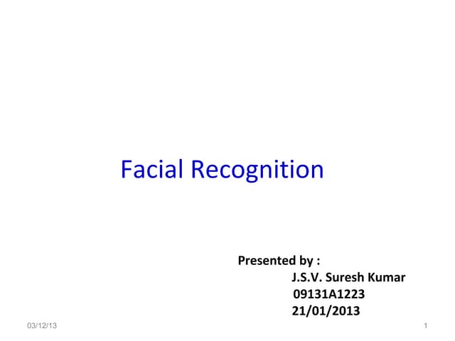 Face recognition ppt