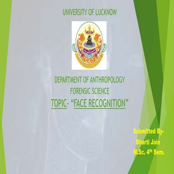 Face recognition ppt | PPTX