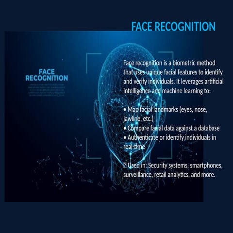Face Recognition Presentation Pptx Of First Copy That Idls Best For