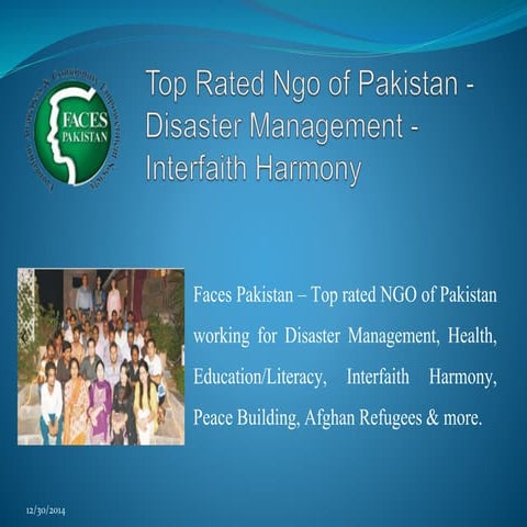 Disaster management in pakistan | PPT