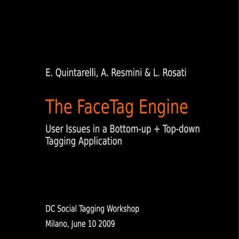 User issues in top-down bottom-up tagging applications: FaceTag