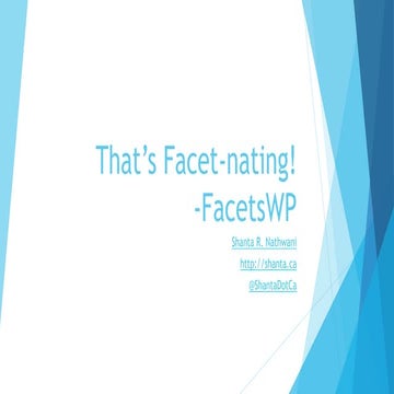 Facet-nating! - FacetsWP in WordPress