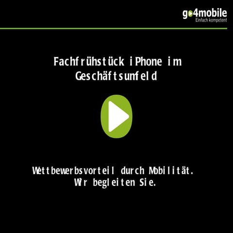 Fachfrühstück iPhone Juni 2010