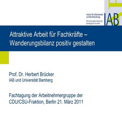 Fachkräftebedarf und Rückgang des Erwerbspersonenpotentials 