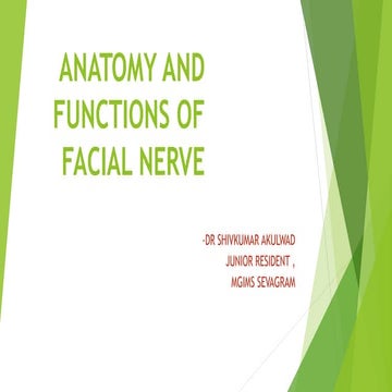 Facial nerve by DR SHIVKUMAR AKULWAD