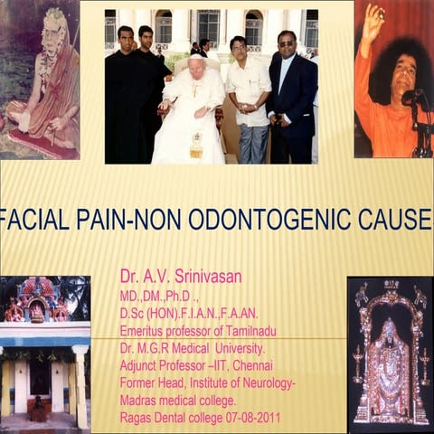 Facial pain non odontogenic causes