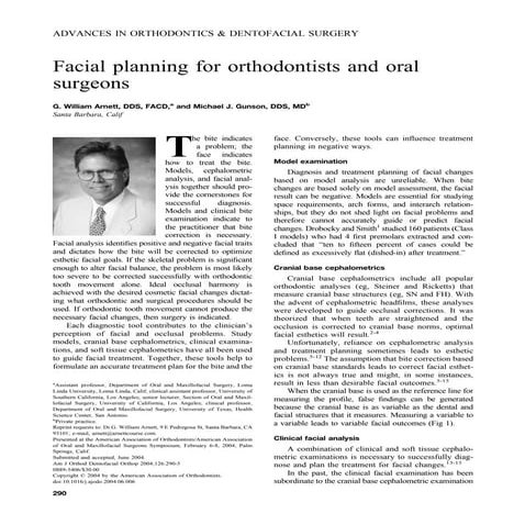 Facial planning for orthodontists and oral surgeons | PDF