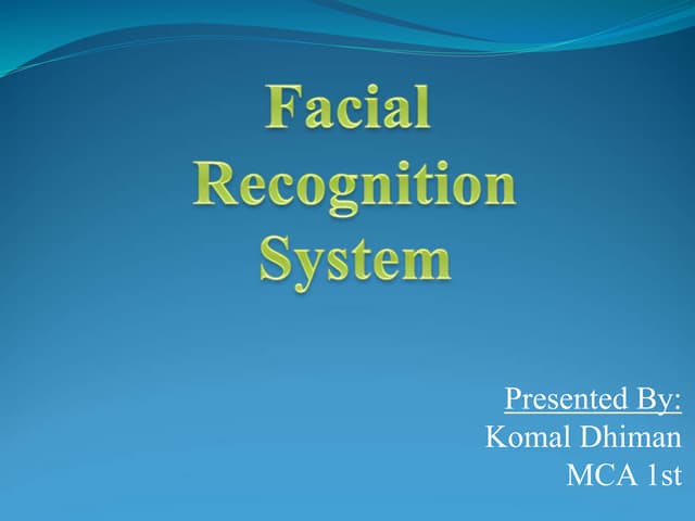 Facial recognition