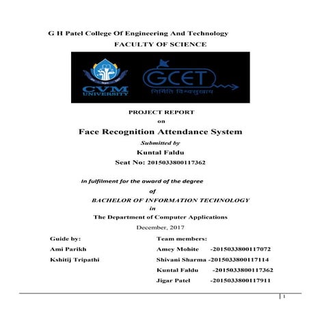 Facial recognition attendance system