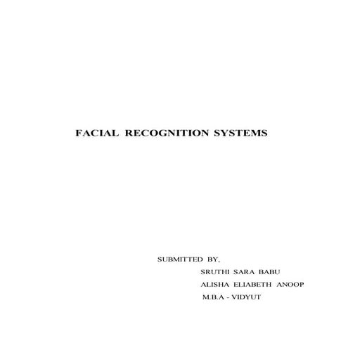 Facial recognition | PPTX