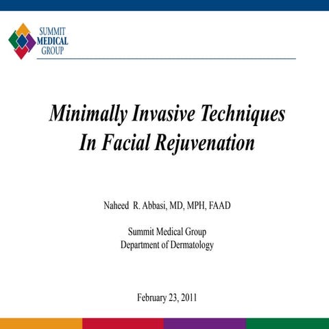 Minimally Invasive Techniques In Facial Rejuvenation