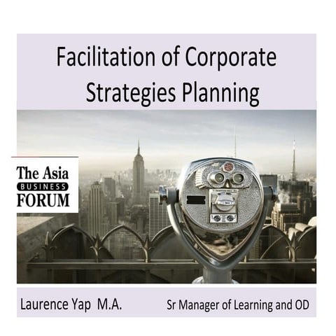 Training Department : Facilitation of Corporate Strategies