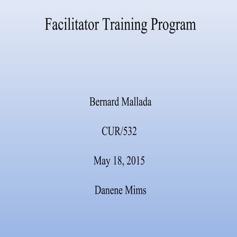 Facilitate in learning process