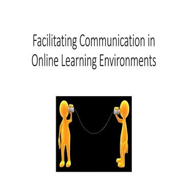 Facilitating communication in online learning environments