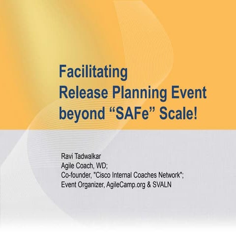 Facilitating Release Planning Event