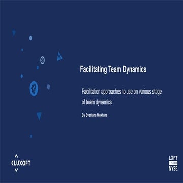 Facilitation Techniques for Agile Teams | PPTX