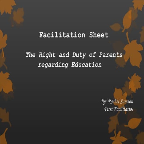 2. roles & responsibilities of parents | PPT