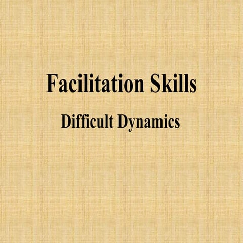 Facilitation skills ppt