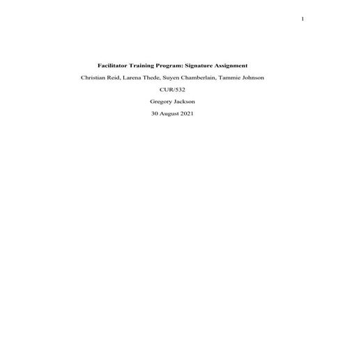 Facilitator+training+program signature+assignment