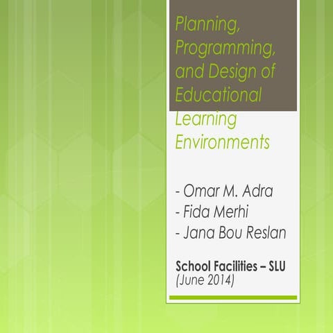 School Facilities & Learning Designs 