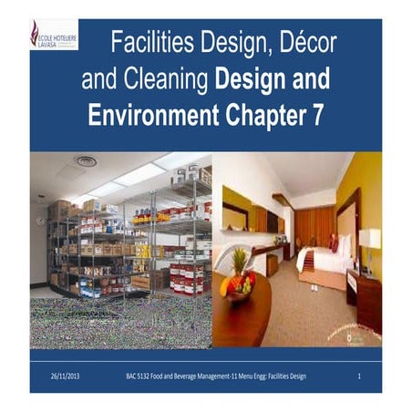 Facilities design, décor and cleaning [compatibility mode]