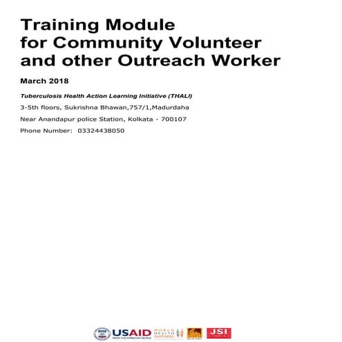 Facilitor's guide for cv training  draft1