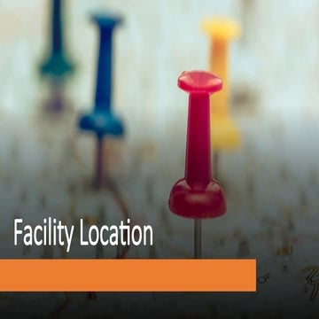 Facility Location Planning | PPTX
