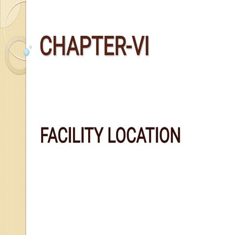 Operations management chapter: facility location | PPT