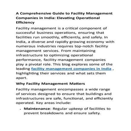Facility Management Companies in India.pdf