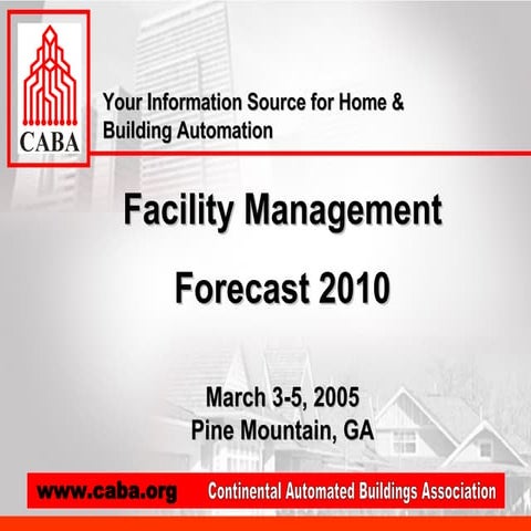 Facility Management Forecast2010 Ron Zimmer Caba