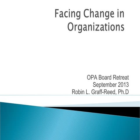 Facing Change in Organizations