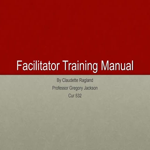 Facility Training Manual