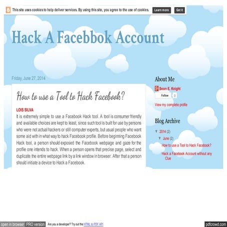 How to use a Tool to Hack Facebook?