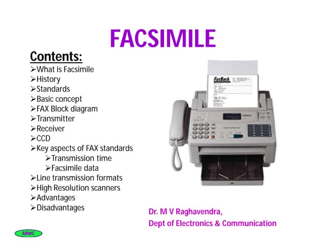 Facsimile PPT Facsimile PPT