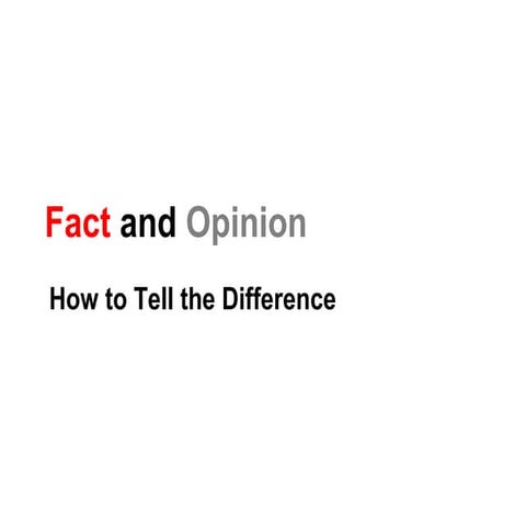 Fact and-opinion
