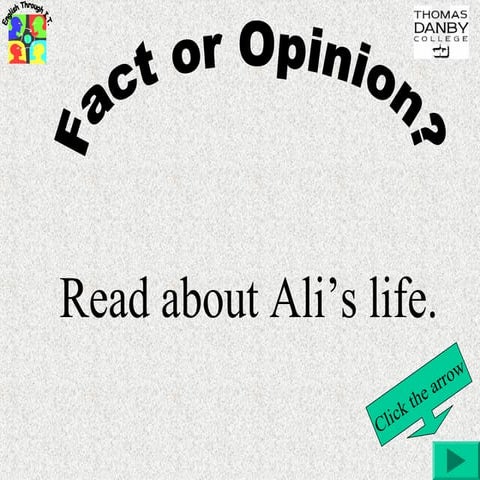Fact and opinion 