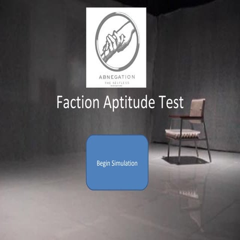 Faction Aptitude Test