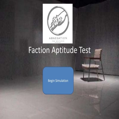 DIVERGENT: Faction aptitude test (1)